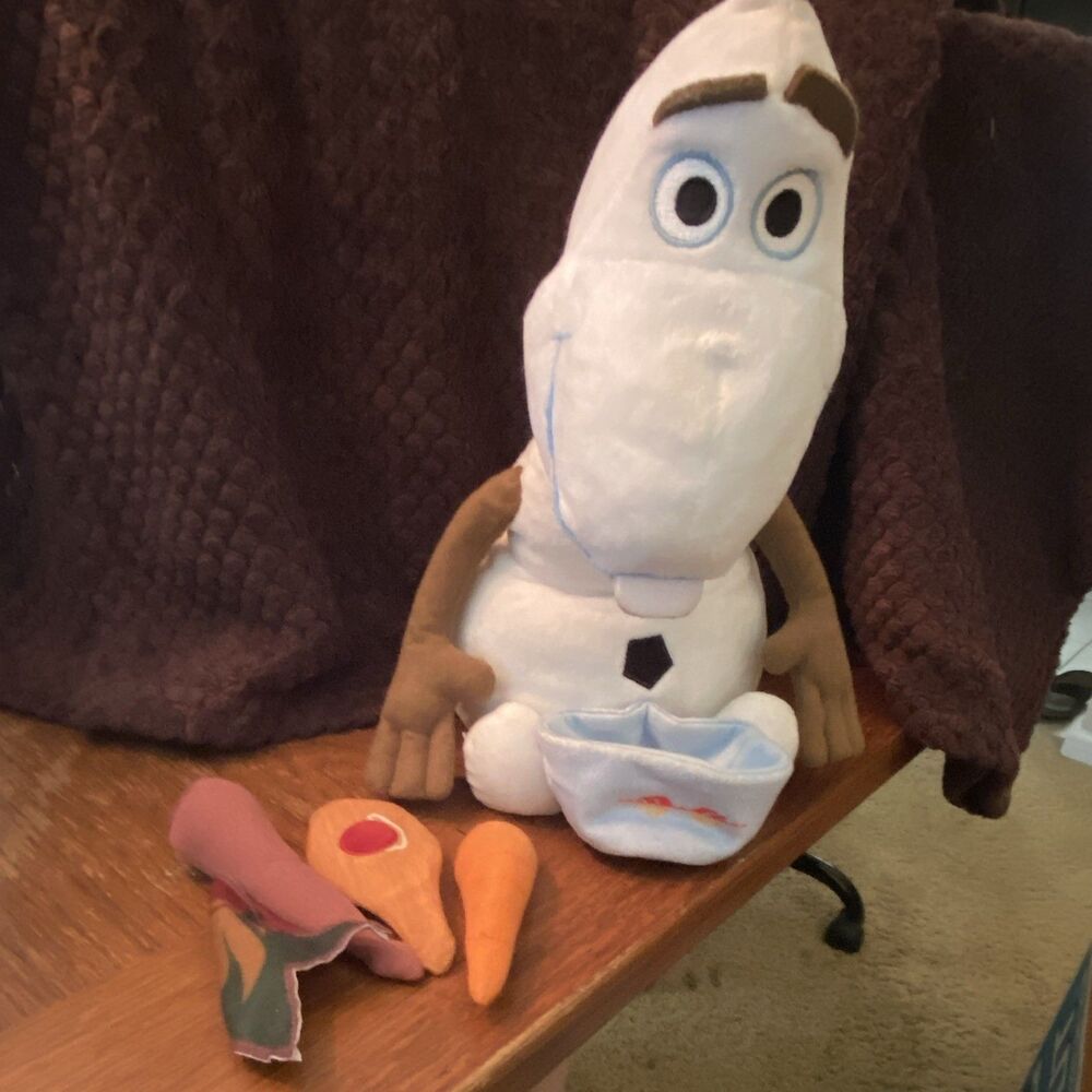 Frozen Olaf Snowman Plush Stuffed Animal w/ Interchangeable Noses, Disney 2019